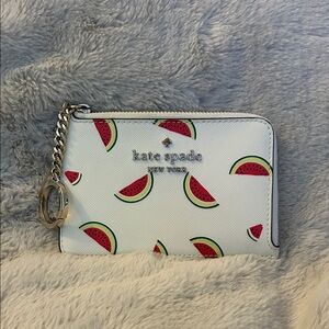 Kate Spade White Wristlet with Watermelon Design